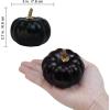 Winlyn 12 Pcs Small Artificial Pink Faux Pumpkins Decorative Foam Pumpkins for Fall Wedding Halloween Thanksgiving Baby Shower Table Centerpiece Farmhouse Mantel Decor(Solid Black)