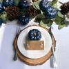Winlyn 12 Pcs Small Artificial Pink Faux Pumpkins Decorative Foam Pumpkins for Fall Wedding Halloween Thanksgiving Baby Shower Table Centerpiece Farmhouse Mantel Decor(Dark Blue)
