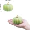 Winlyn 12 Pcs Small Artificial Pink Faux Pumpkins Decorative Foam Pumpkins for Fall Wedding Halloween Thanksgiving Baby Shower Table Centerpiece Farmhouse Mantel Decor(Light Green)