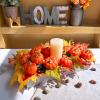 Winlyn 12 Pcs Small Artificial Pink Faux Pumpkins Decorative Foam Pumpkins for Fall Wedding Halloween Thanksgiving Baby Shower Table Centerpiece Farmhouse Mantel Decor(Dark Orange)