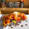 Winlyn 12 Pcs Small Artificial Pink Faux Pumpkins Decorative Foam Pumpkins for Fall Wedding Halloween Thanksgiving Baby Shower Table Centerpiece Farmhouse Mantel Decor(Orange)