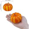 Winlyn 12 Pcs Small Artificial Pink Faux Pumpkins Decorative Foam Pumpkins for Fall Wedding Halloween Thanksgiving Baby Shower Table Centerpiece Farmhouse Mantel Decor(Orange)