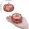 Winlyn 12 Pcs Small Artificial Pink Faux Pumpkins Decorative Foam Pumpkins for Fall Wedding Halloween Thanksgiving Baby Shower Table Centerpiece Farmhouse Mantel Decor(Rose Gold)