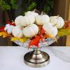 Winlyn 12 Pcs Small Artificial Pink Faux Pumpkins Decorative Foam Pumpkins for Fall Wedding Halloween Thanksgiving Baby Shower Table Centerpiece Farmhouse Mantel Decor(Cream)
