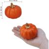 Winlyn 12 Pcs Small Artificial Pink Faux Pumpkins Decorative Foam Pumpkins for Fall Wedding Halloween Thanksgiving Baby Shower Table Centerpiece Farmhouse Mantel Decor(Dark Orange)