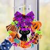 Winlyn 12 Sets Halloween Craft Kits – Fall DIY Wreath Decorations Art Sets With Pumpkin, Monster, Candy Corn, Spider, Bat – Foam Stickers for Kids Classroom Activities