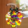 Winlyn 12 Sets Halloween Craft Kits – Fall DIY Wreath Decorations Art Sets With Pumpkin, Monster, Candy Corn, Spider, Bat – Foam Stickers for Kids Classroom Activities