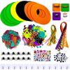 Winlyn 12 Sets Halloween Craft Kits – Fall DIY Wreath Decorations Art Sets With Pumpkin, Monster, Candy Corn, Spider, Bat – Foam Stickers for Kids Classroom Activities