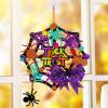Winlyn 12 Sets Halloween Wreath Signs Decorations DIY Halloween Craft Kits Fall Kids Crafts Art Sets Ghost Spider Web Witch Hat Pumpkin Foam Stickers Arts and Crafts for Kids Home Classroom Activities