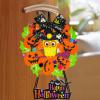 Winlyn 12 Sets Halloween Wreath Signs Decorations DIY Halloween Craft Kits Fall Kids Crafts Art Sets Ghost Spider Web Witch Hat Pumpkin Foam Stickers Arts and Crafts for Kids Home Classroom Activities