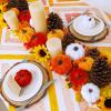 Winlyn 16 Pcs Assorted Small Faux Rustic Harvest Velvet Pumpkins Decorative Rust Orange Gold Olive Gray Fabric Pumpkins Foam Pumpkins Farmhouse Fall Thanksgiving Halloween Table Centerpiece Decor(Orange and White)