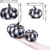 Winlyn 16 Pcs Assorted Small Faux Rustic Harvest Velvet Pumpkins Decorative Rust Orange Gold Olive Gray Fabric Pumpkins Foam Pumpkins Farmhouse Fall Thanksgiving Halloween Table Centerpiece Decor(Grey)