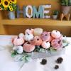 Winlyn 16 Pcs Assorted Small Faux Rustic Harvest Velvet Pumpkins Decorative Rust Orange Gold Olive Gray Fabric Pumpkins Foam Pumpkins Farmhouse Fall Thanksgiving Halloween Table Centerpiece Decor(Blush Pink and White)