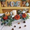 Winlyn 16 Pcs Assorted Small Faux Rustic Harvest Velvet Pumpkins Decorative Rust Orange Gold Olive Gray Fabric Pumpkins Foam Pumpkins Farmhouse Fall Thanksgiving Halloween Table Centerpiece Decor(Rustic Fall Color)
