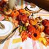 Winlyn 16 Pcs Assorted Small Faux Rustic Harvest Velvet Pumpkins Decorative Rust Orange Gold Olive Gray Fabric Pumpkins Foam Pumpkins Farmhouse Fall Thanksgiving Halloween Table Centerpiece Decor(Orange Brown)