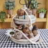 Winlyn 16 Pcs Assorted Small Faux Rustic Harvest Velvet Pumpkins Decorative Rust Orange Gold Olive Gray Fabric Pumpkins Foam Pumpkins Farmhouse Fall Thanksgiving Halloween Table Centerpiece Decor(Leopard Print)
