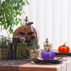 Winlyn 16 Pcs Assorted Small Faux Rustic Harvest Velvet Pumpkins Decorative Rust Orange Gold Olive Gray Fabric Pumpkins Foam Pumpkins Farmhouse Fall Thanksgiving Halloween Table Centerpiece Decor(Halloween Color)