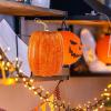 Winlyn 2 Pcs Large Artificial Pumpkins 8.7″ Harvest Cream Faux Pumpkins Decorative Pumpkins Big Foam Pumpkins for Fall Autumn Wedding Baby Shower Thanksgiving Halloween Party Decor Table Centerpiece(Orange)