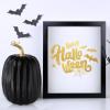 Winlyn 2 Pcs Large Artificial Pumpkins 8.7″ Harvest Cream Faux Pumpkins Decorative Pumpkins Big Foam Pumpkins for Fall Autumn Wedding Baby Shower Thanksgiving Halloween Party Decor Table Centerpiece(Black)
