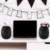 Winlyn 2 Pcs Large Artificial Pumpkins 8.7″ Harvest Cream Faux Pumpkins Decorative Pumpkins Big Foam Pumpkins for Fall Autumn Wedding Baby Shower Thanksgiving Halloween Party Decor Table Centerpiece(Black)