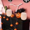 Winlyn 2 Pcs Large Artificial Pumpkins 8.7″ Harvest Cream Faux Pumpkins Decorative Pumpkins Big Foam Pumpkins for Fall Autumn Wedding Baby Shower Thanksgiving Halloween Party Decor Table Centerpiece(Light Pink)