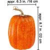 Winlyn 2 Pcs Large Artificial Pumpkins 8.7″ Harvest Cream Faux Pumpkins Decorative Pumpkins Big Foam Pumpkins for Fall Autumn Wedding Baby Shower Thanksgiving Halloween Party Decor Table Centerpiece(Orange)
