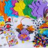 Winlyn 24 Sets Fall Kids Crafts DIY Monster Ornaments Decorations Art Sets Foam Monster Stickers Googly Eyes for Kids Autumn Halloween Classroom Party Activities