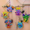 Winlyn 24 Sets Fall Kids Crafts DIY Monster Ornaments Decorations Art Sets Foam Monster Stickers Googly Eyes for Kids Autumn Halloween Classroom Party Activities