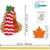 Winlyn 24 Sets Fall Pumpkin Crafts DIY Ornaments Decorations Kit – Maple Leaf Foam Stickers Arts and Crafts for Kids Thanksgiving Halloween Party Classroom Activities