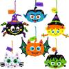 Winlyn 24 Sets Halloween Craft Kits – Fall Autumn Kids DIY Spider Bat Witch Pumpkin Foam Stickers – Arts and Crafts for Kids Classroom Activities Art Project Party Favors
