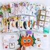 Winlyn 24 Sets Halloween Craft Kits – Fall Autumn Kids DIY Spider Bat Witch Pumpkin Foam Stickers – Arts and Crafts for Kids Classroom Activities Art Project Party Favors