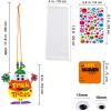 Winlyn 24 Sets Halloween Craft Kits DIY Art Sets Spider Bat Ghost Pumpkin Foam Stickers for Kids Fall Home Classroom Activities Trick-or-Treat Party Favors
