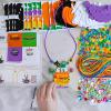 Winlyn 24 Sets Halloween Craft Kits DIY Art Sets Spider Bat Ghost Pumpkin Foam Stickers for Kids Fall Home Classroom Activities Trick-or-Treat Party Favors
