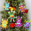 Winlyn 24 Sets Halloween Craft Kits Fall Kids Crafts DIY Craft Stick Monster Ornaments Decorations Art Set Monster Foam Stickers Arts and Crafts for Kids Classroom Activities Party Favors