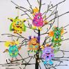 Winlyn 24 Sets Halloween Fall Crafts Kits for Kids DIY Monster Ornaments Foam Monster Crafts Arts and Crafts for Kids Classroom Art Activities Party Favors