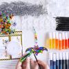 Winlyn 27 Set Halloween Bat Suncatchers & Ornaments DIY Window Paint Art Kits for Kids Fall Classroom Activities