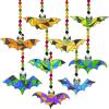 Winlyn 27 Set Halloween Bat Suncatchers & Ornaments DIY Window Paint Art Kits for Kids Fall Classroom Activities