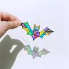 Winlyn 27 Set Halloween Bat Suncatchers & Ornaments DIY Window Paint Art Kits for Kids Fall Classroom Activities