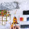 Winlyn 27 Sets Halloween Ghost Suncatchers Ornaments Decorations DIY Window Paint Art Sun Catchers Halloween Craft Kits Painting Kits for Kids Classroom Activities Art Projects Part Favors