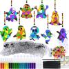 Winlyn 27 Sets Halloween Ghost Suncatchers Ornaments Decorations DIY Window Paint Art Sun Catchers Halloween Craft Kits Painting Kits for Kids Classroom Activities Art Projects Part Favors
