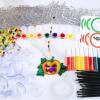 Winlyn 27 Sets Halloween Pumpkin Suncatchers Ornaments Decorations DIY Window Paint Art Suncatchers Craft Kits Jack-O’-Lantern Sun Catchers for Kids Classroom Activities Fall Halloween Art Project
