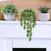 Winlyn 3 Pcs Assorted Small Potted Succulent Plants Artificial Aloe Hops String of Pearls Succulents in Gray Geometric Concrete Pots for Gifts Table Shelf Windowsill Indoor Outdoor Greenery Decor