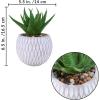 Winlyn 3 Pcs Small Faux Potted Plants Artificial Aloe Hops String of Pearls Succulents Plants in Gray Geometric Concrete Pots for Indoor Outdoor Greenery Shelf Home Bathroom Office Desk Tabletop Décor