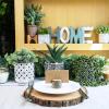 Winlyn 3 Pcs Small Potted Succulents Plants Artificial Aloe Hops String of Pearls Succulents in Black and White Concrete Pots for Gifts Table Centerpiece Shelves Windowsill Indoor Outdoor Decorations
