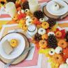 Winlyn 32 Pcs Assorted Artificial Orange and Cream Baby Boo Mini Pumpkins Rustic Harvest Pumpkins Fall Thanksgiving Halloween Wreath Tabletop Decor Bowl Fillers