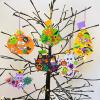 Winlyn 36 Sets Fall Crafts DIY Pumpkin Bat Black Cat Ghost Candy Corn Frankenstein Ornaments Art Sets Halloween Foam Stickers for Kids Classroom Activities Party Treats