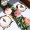 Winlyn 4 Pcs Assorted Faux Velvet Pumpkins Decorative Fabric Pumpkins Foam Pumpkins in White Black Gray Taupe 5″ for Thanksgiving Halloween Fall Wedding Centerpiece Table Mantel Farmhouse Decorations(Blush Pink and White)