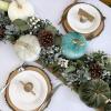 Winlyn 4 Pcs Assorted Faux Velvet Pumpkins Decorative Fabric Pumpkins Foam Pumpkins in White Black Gray Taupe 5″ for Thanksgiving Halloween Fall Wedding Centerpiece Table Mantel Farmhouse Decorations(Green)