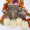 Winlyn 4 Pcs Harvest White Artificial Pumpkin 6.7″ Decorative Pumpkins Faux Foam Pumpkins Fall Pumpkins Decor Fall Autumn Thanksgiving Halloween Wedding Holiday Mantel Tabletop Centerpiece DIY Crafts(Cream)