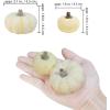 Winlyn 48 Pcs Mini Artificial Orange Pumpkins Fall Rustic Harvest Faux Foam Pumpkins 1.8″ 2.1″ for Thanksgiving Table Centerpiece Halloween Party Autumn Home Wedding Baby Shower Wreath Bowl Fillers(White)